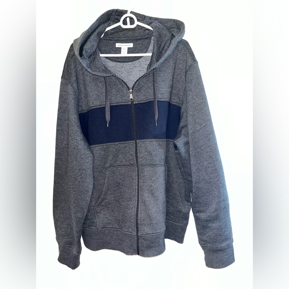 Amazon Essentials Men Zipped Hoodie XXL Vietnam. P2P 26” Sleeves 26” Length 27”